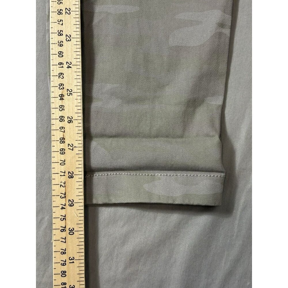 J. Jill Women Size 6 Pants Gray Green Subtle Camo Slim Straight Chinos Stretch - Picture 3 of 6